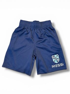 Messi Collection Shorts Youth Size Small Navy Blue Soccer Athletic